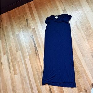 Blue Midi Shirt Dress